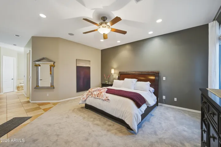 Spacious primary suite