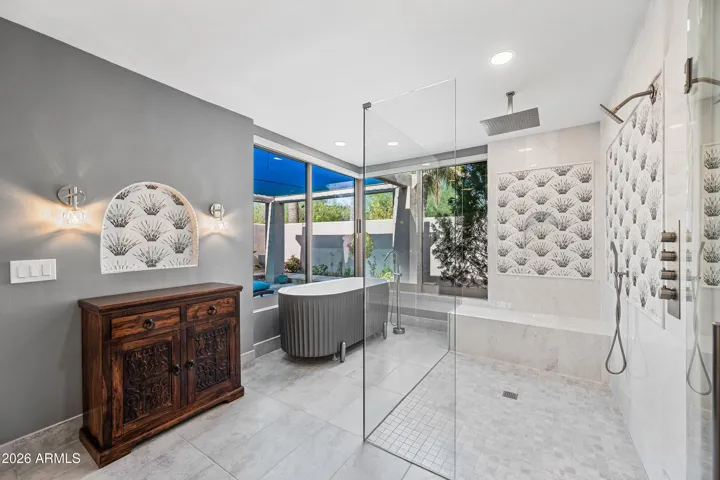 Sliding Windows Open to a Private Tranquil Retreat.