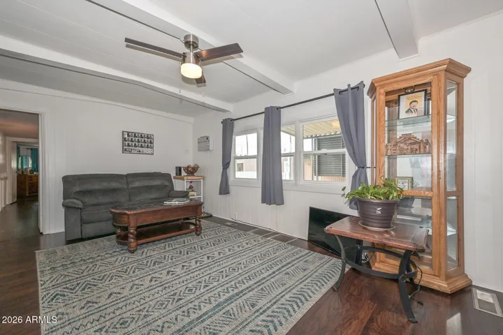 Ceiling fans throughout