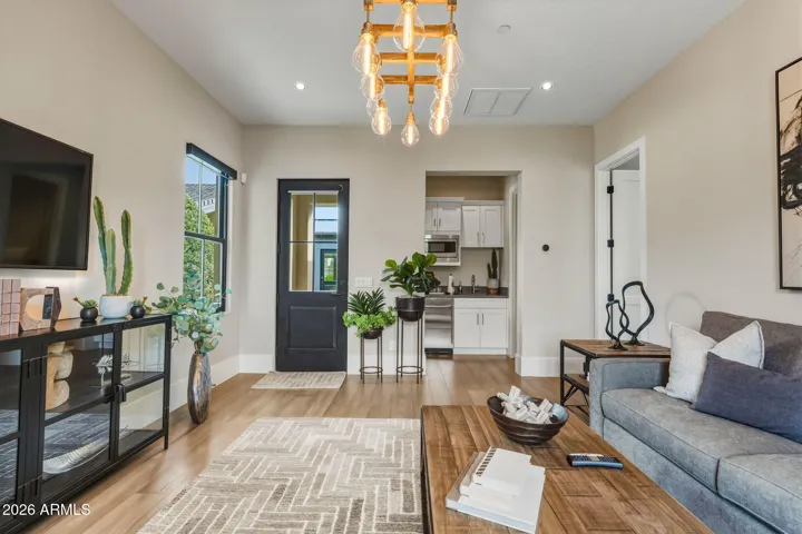 Casita - Living area w/ Big Screen TV & Kitchenette