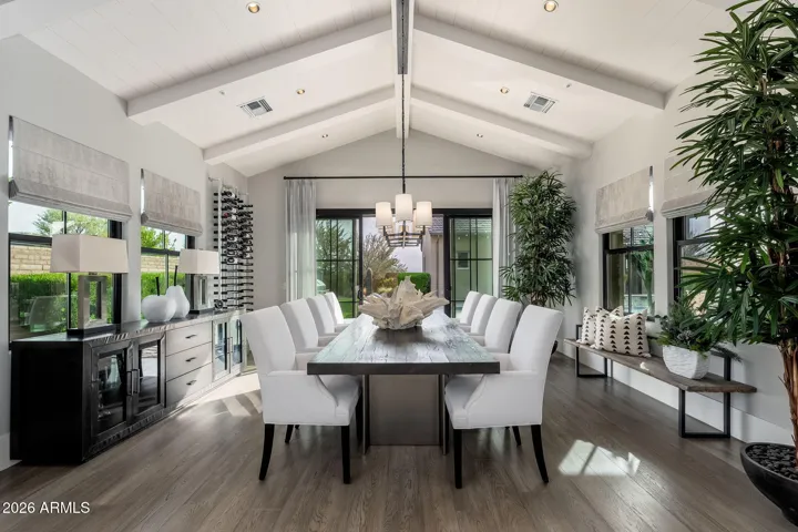 Formal Dining with walk out sliders