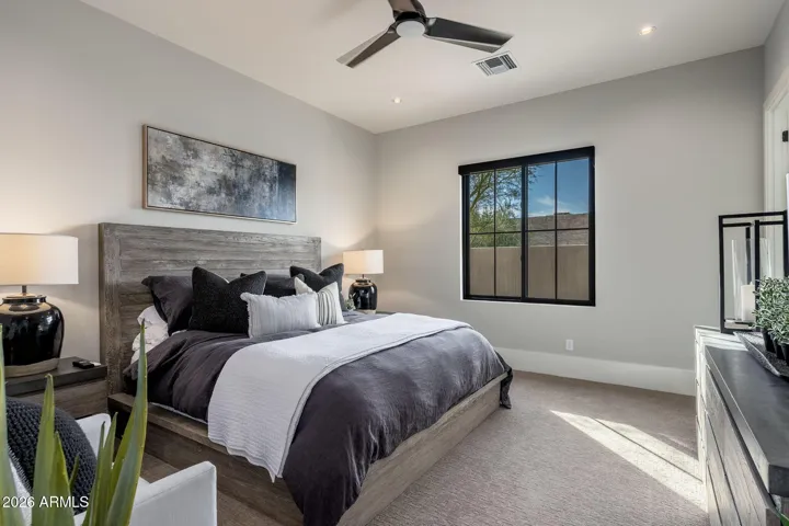 Guest Bedroom 1 with full bath / Ensuite
