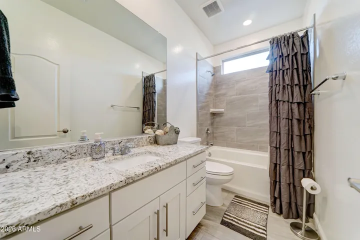 Hall Bathroom - Full Size Tub, Full Size Tiled Shower & Granite Counter Top & Sink