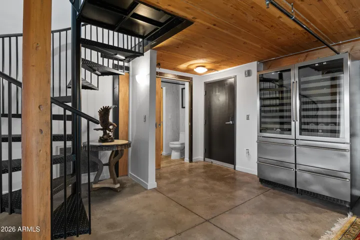 Bar area to half bathroom