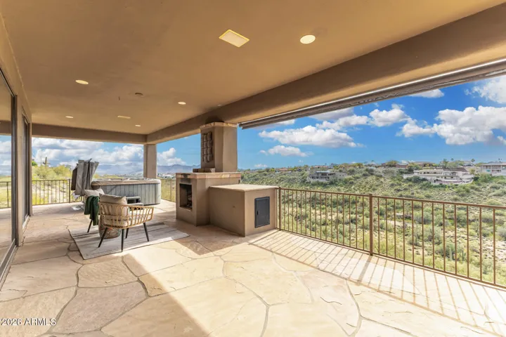 Lower Terrace - Evening w/ gas fireplace