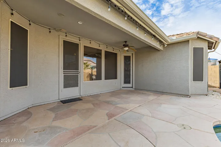 Large back patio