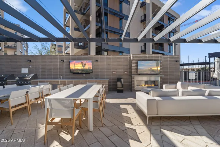 Expansive pool deck offering true lock-and-leave resort experience.