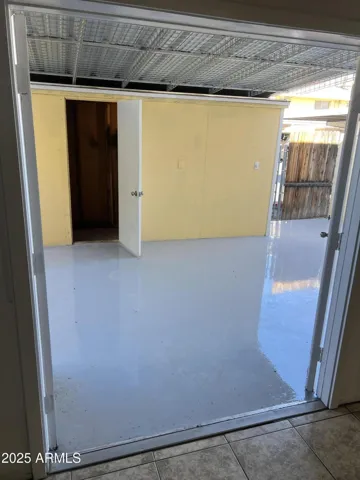 COVERED PATIO WITH EPOXY FLOOR