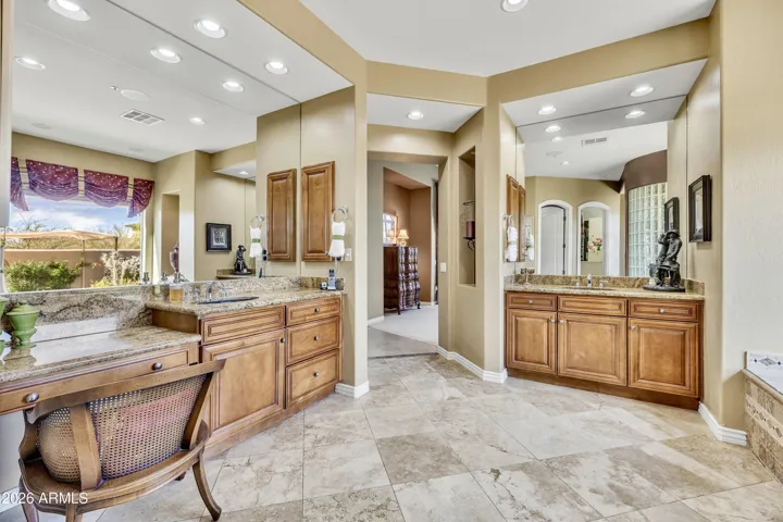 Spacious primary bath.