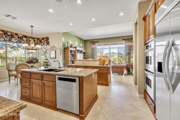 This gourmet kitchen is exceptional! w/ 2 islands!