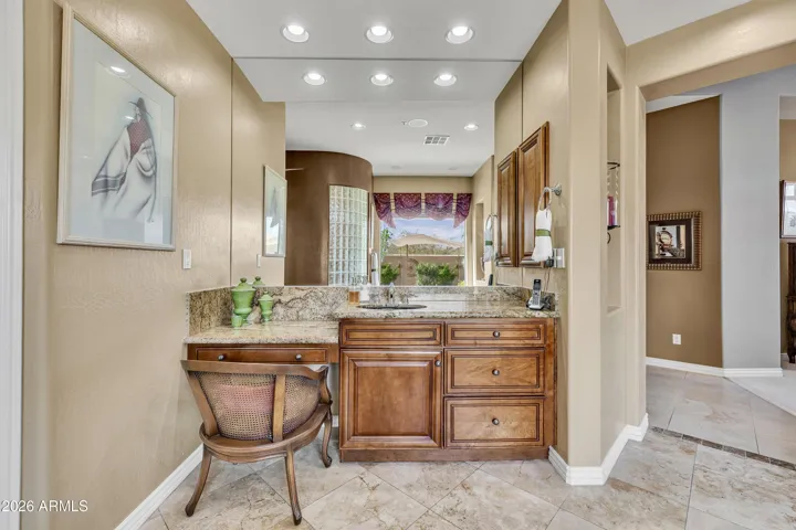 Separate sinks and vanities!
