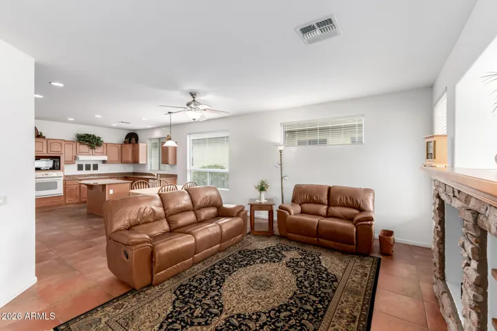 view of kitchen from family room