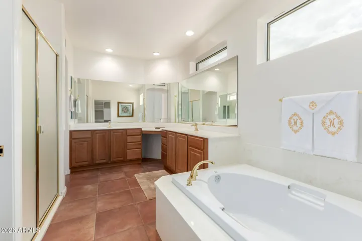 separate shower and tub