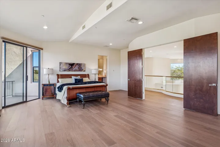 Carpet was replaced with beautiful warm wood plank flooring.