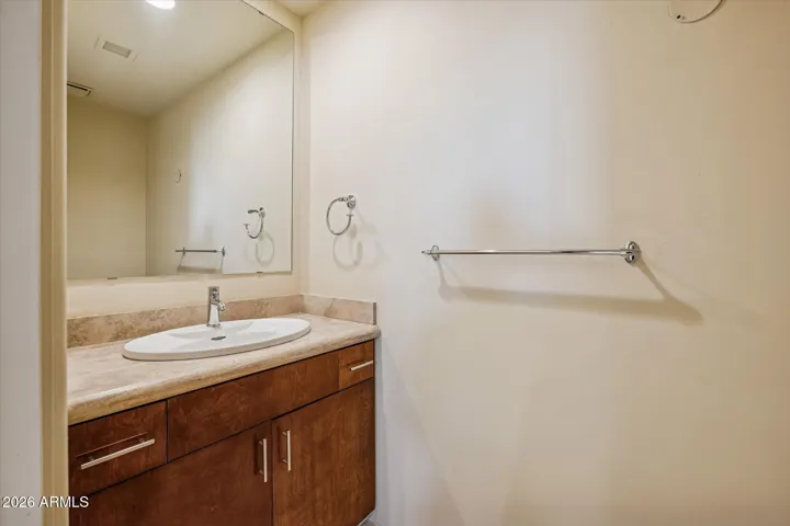 Basement level half bath