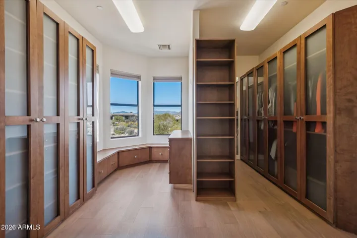 "His" closet with stunning views