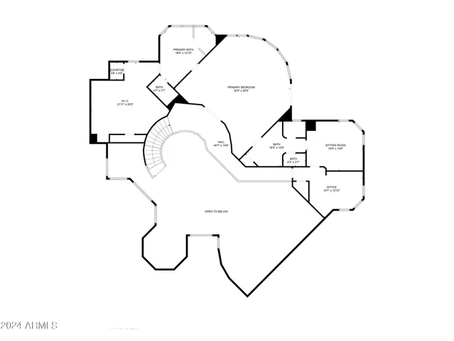 Entire top level is the Primary Suite & Office
