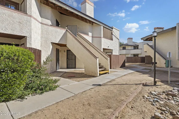 Walkway and building entrance.