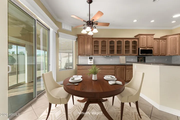 Virtually Staged eat-in kitchen