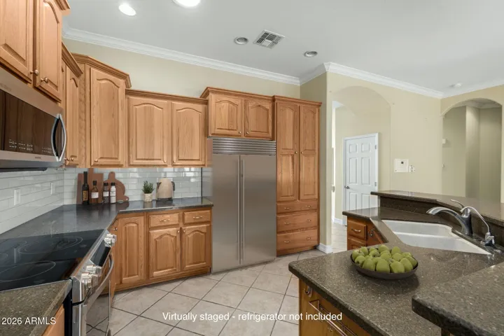 Virtually staged - refrigerator not included