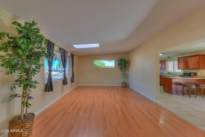 Wood-laminate flooring in living space