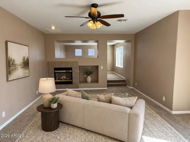 Virtually Staged Master Suite Sitting Room