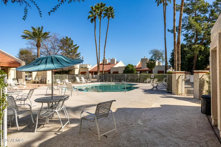 Enjoy the community pool, and you don't worry about taking care of it! HOA includes maintenance of grounds, pool, community center, exterior of unit, roof, water and trash.