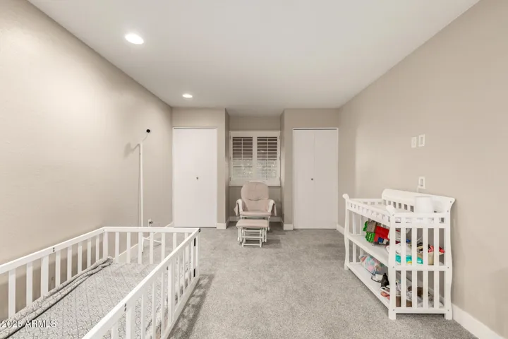 Two additional closets in the upstairs bedroom, gives you plenty of room for your personal items, in addition to the mirrored closet.