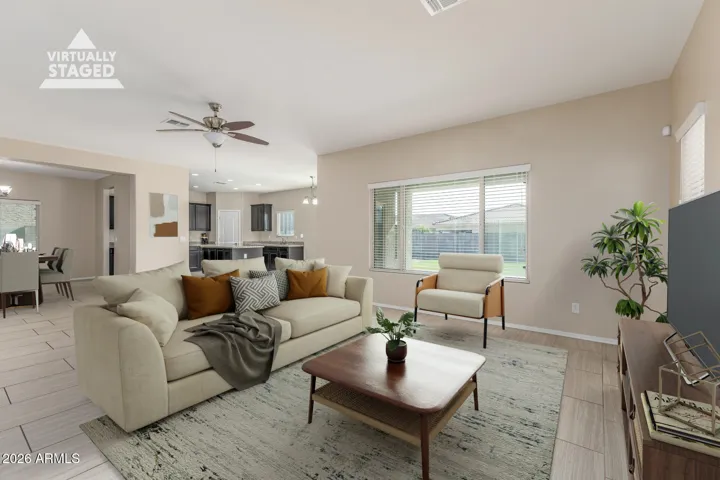 Great Room - Virtually staged