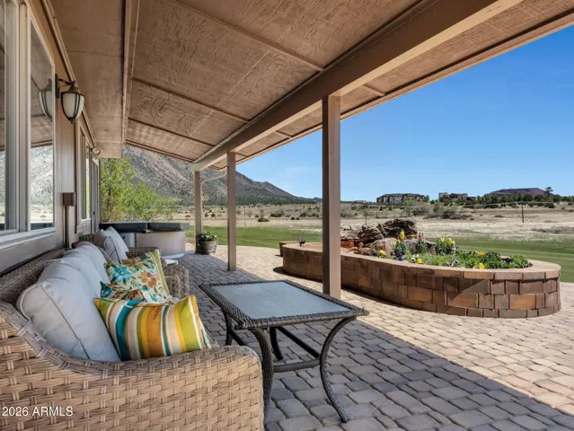 Back Covered Patio overlooking the 6th Fairway