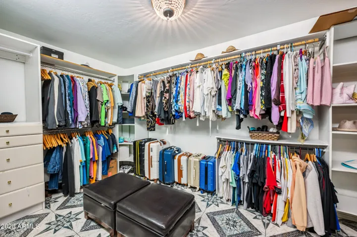 Large walk in closet in owner's retreat