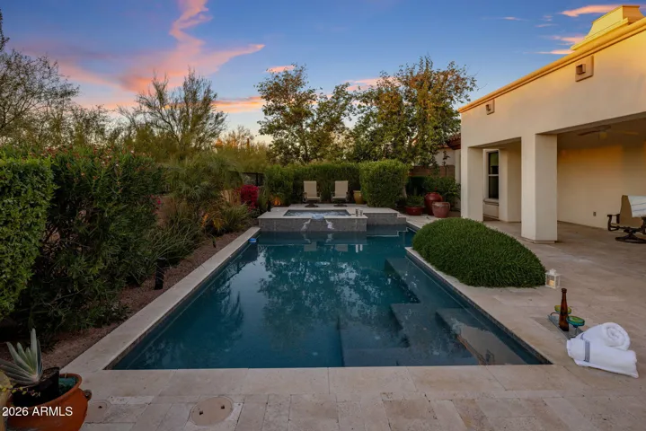 Large pool and spa.
