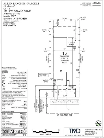 17613 W Solano Drive Preliminary Plot Plan