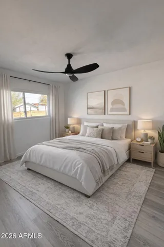 Virtually staged image. Furniture and décor are digital additions and not included in the sale.