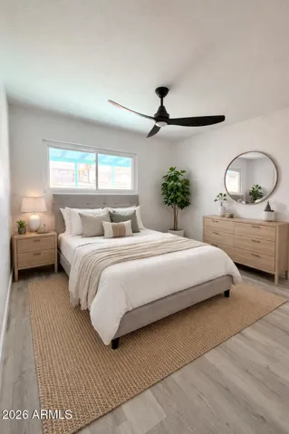 Virtually staged image. Furniture and décor are digital additions and not included in the sale.