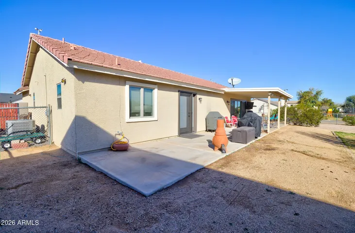 Extended patio for the BBQ or additional seating space