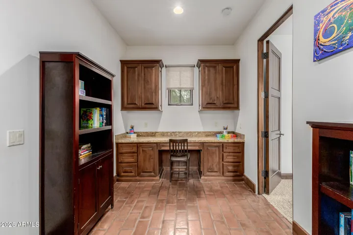 Built in Cabinets in Study Area and Window for Natural Light.