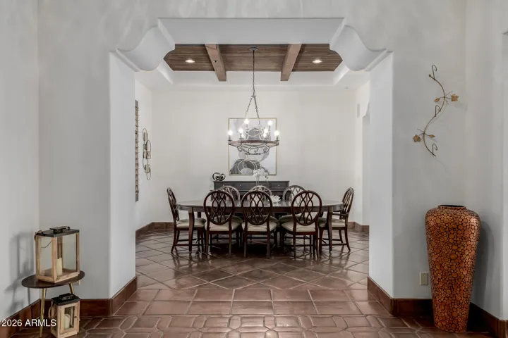 View of Dining Room from Foyer. Don't Miss the Subtle Architectural Details of Each Entryway to All Rooms.