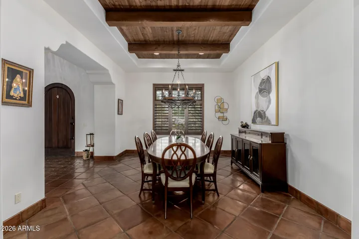 Detailed Wood Ceiling Adds Timeless Elegance.