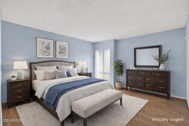 Virtually staged second bedroom