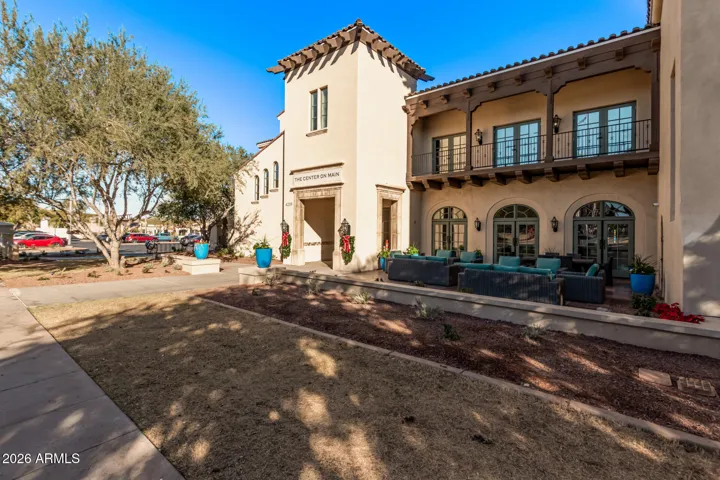The Center on Main serves as a gathering place for the community, featuring event spaces, a fitness center, and access to the gated pool.