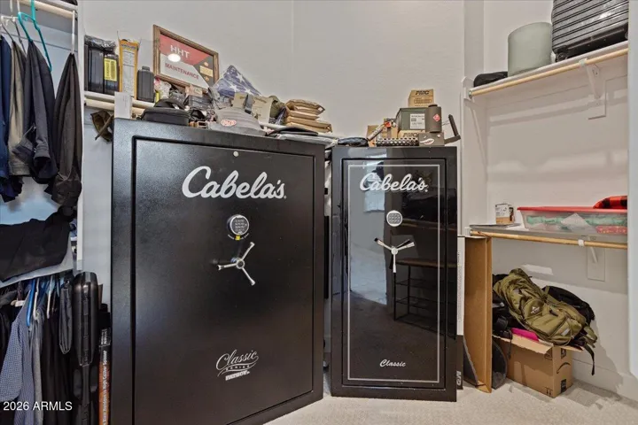 A generous walk-in closet offering excellent storage and organization.