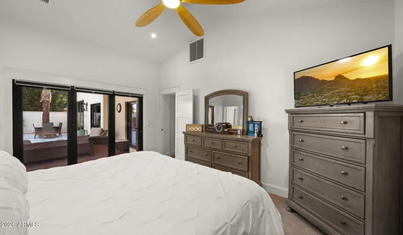 Primary bedroom with walkout