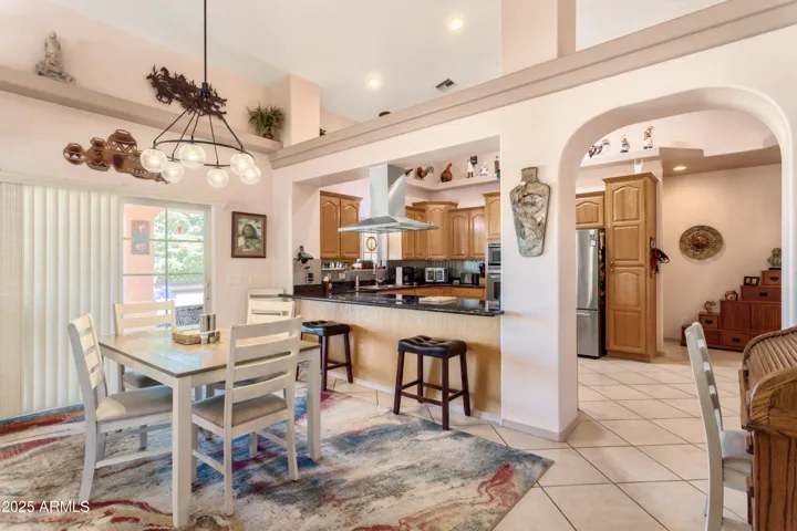 Looking into the kitchen