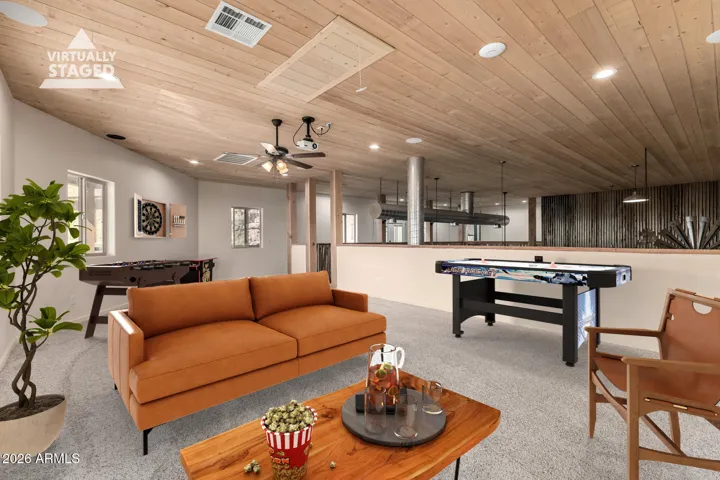 main house loft with exterior access to wrap around porch and stunning views