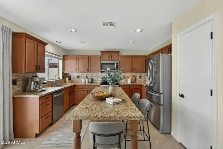 Virtually staged kitchen