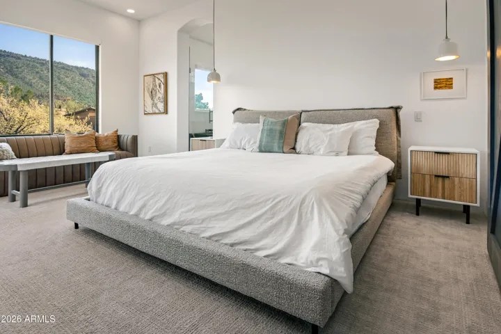 Breathtaking Views: Experience the natural beauty of Sedona from the comfort of your own home; large, well-positioned windows provide stunning mesa views that serve as a constant, picturesque backdrop.