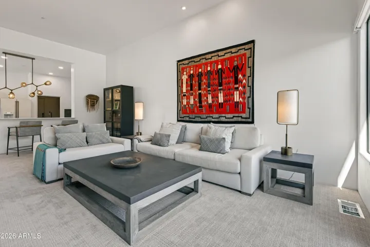 An expansive Overview of LR that serves as the heart of the home.