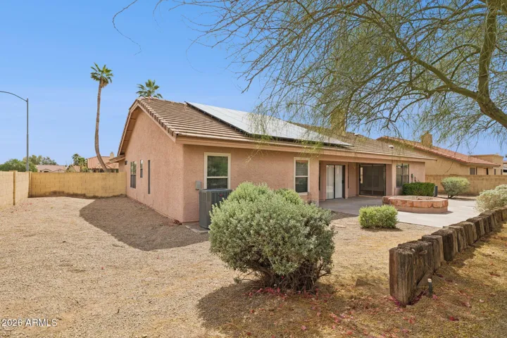 Spacious backyard with South Mountain views