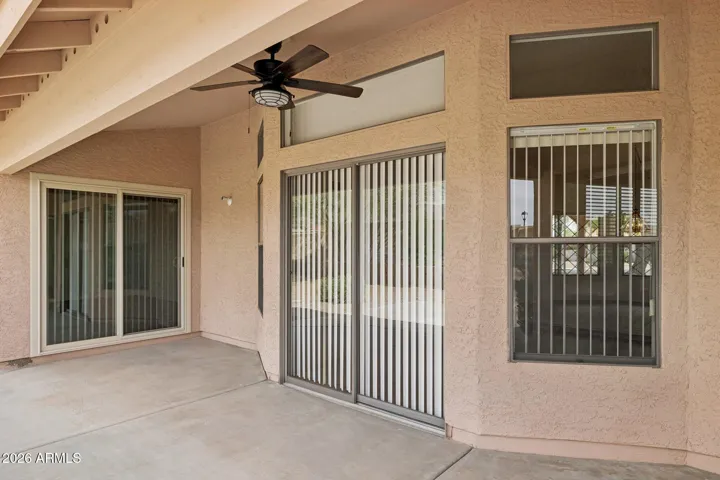 Back patio with multiple access points
